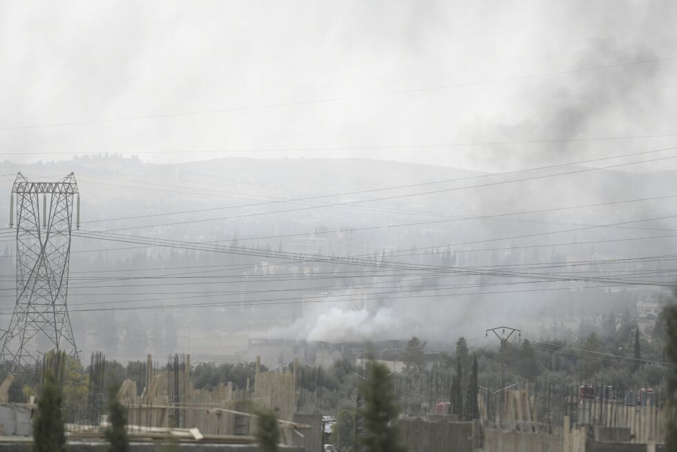 Bilde fra et angivelig israelsk angrep utenfor Damascus 30. oktober 2021.
 Foto: Ap
