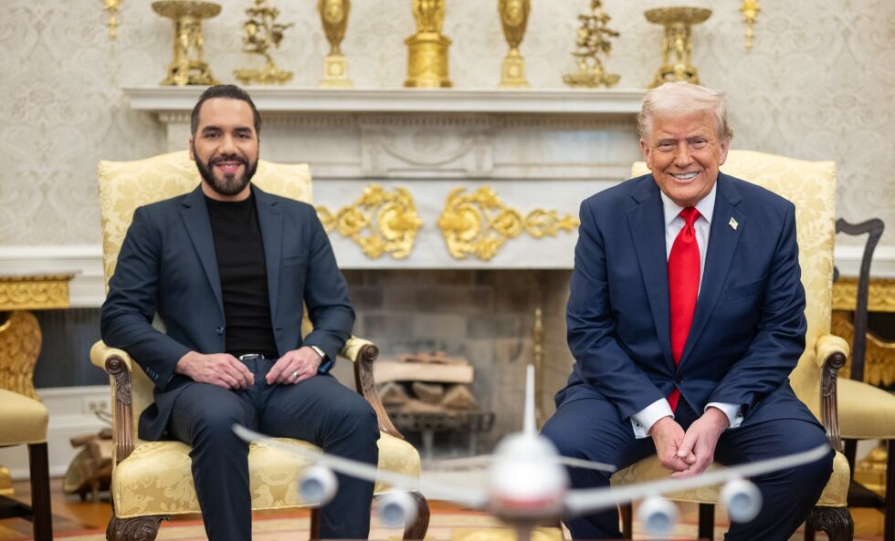 President Nayib Bukele møtte president Donald Trump i Det hvite hus mandag.
 Foto: The White House