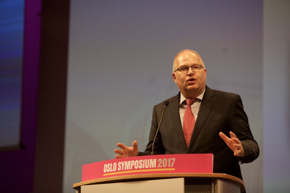 Jürgen Bühler talte på Oslo Symposium fredag.
 Foto: Marion Haslien
