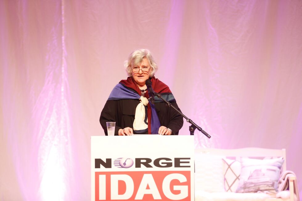 Nina Karin Monsen talte på Norge IDAGs sommerkonferanse på Bildøy.
 Foto: Tor-Bjørn Nordgaard