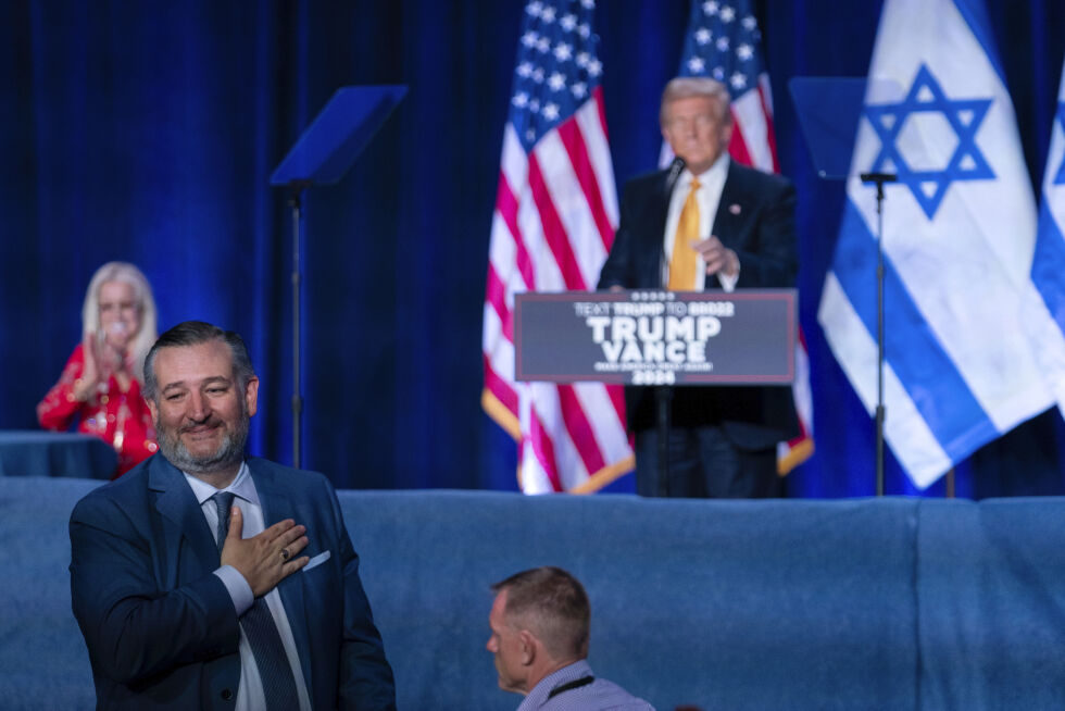 WASHINGTON: Senator Ted Cruz på et møte mot antisemittisme der Donald Trump talte i september.
 Foto: NTB / AP / Jose Luis Magana