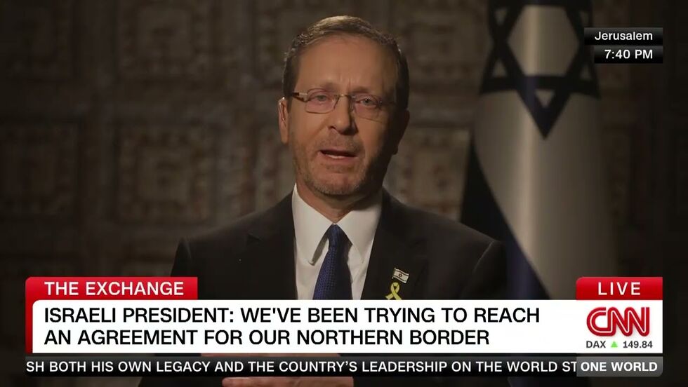 President Isaac Herzog intervjuet på CNN