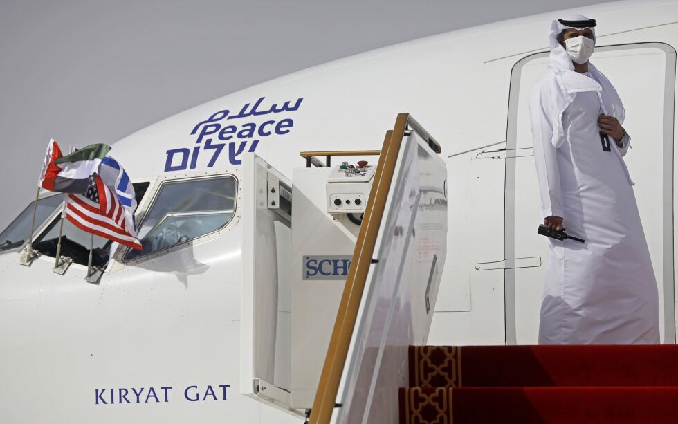 Det israelske flyselskapet El Al har allerede opprettet rute til De forente arabiske emirater og Bahrain etter fredsavtalene mellom de arabiske statene og Israel som ble meglet frem av USAs president Donald Trump. Nå er selskapet klar til å opprette forbindelse med Marokko som er det fjerde landet som har blitt med i det historiske fredsprogrammet.
 Foto: Nir Elias / NTB