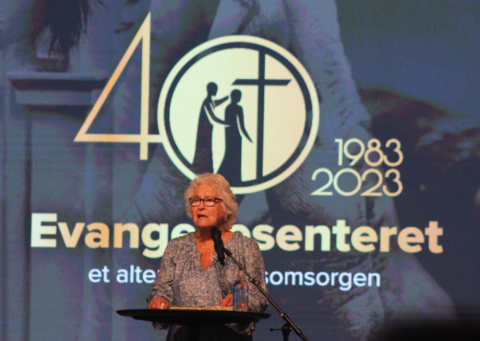 «Mor Evangeliesenteret.» 40 uforglemmelige år i et nytt liv for gründer Lisa Karlsen. Som ikke har tenkt å kaste inn håndkleet.
 Foto: Nils Bakke