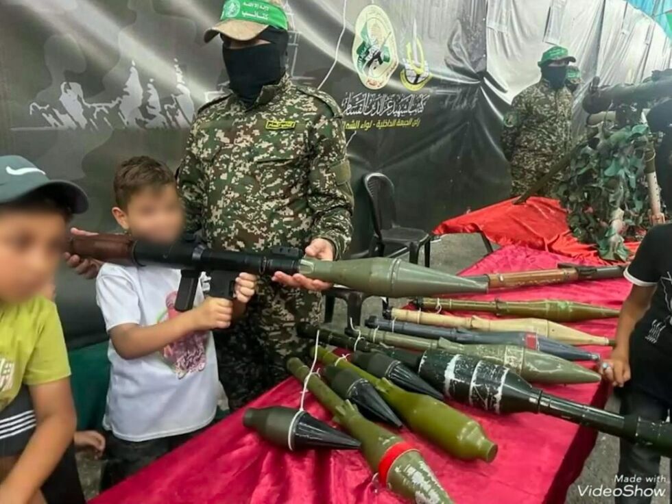 BARN BRUKT TIL TERROR: Onsdag publiserte IDF bilder på X, tidligere Twitter, av Hamas som trener barnesoldater.
 Foto: Israel Defense Forces på X