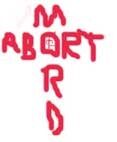 Tagget ned vegger med abortslagord