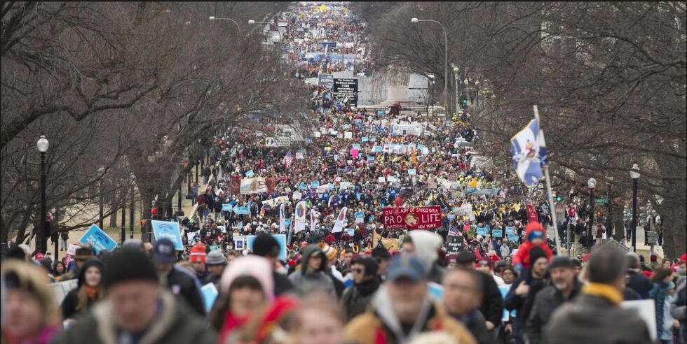 Marsj for livet: I Washington DC gikk 100.000 mennesker i marsj for livet på lørdag. I USA kjempes det for det ufødte barns rett til liv – og de vinner frem. I Norge betyr den nye regjeringen en seier for Ja til livet-prinsipper for første gang på 40 år.
 Foto: (Skjermdump March for Life)