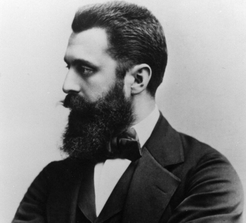 Gjenopprettelse: Theodor Herzl varslet jødestatens kommende gjenopprettelse i Basel i 1897.
 Foto: NTB
