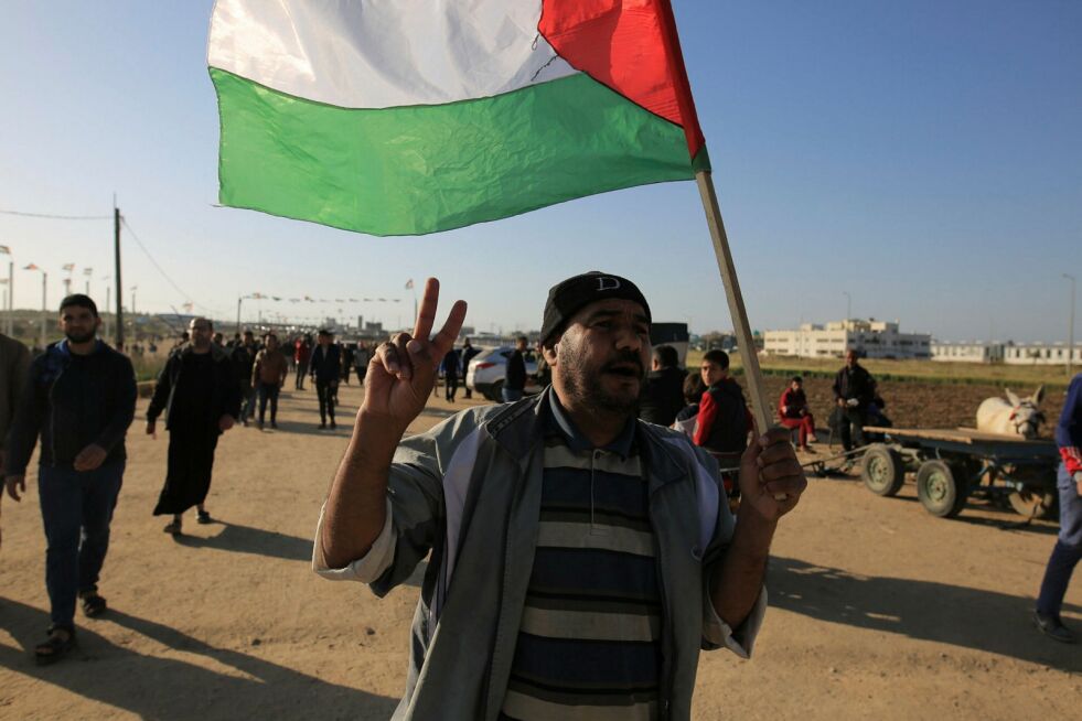 En demonstrasjon på grensen mellom Gaza og Israel.
 Foto: TPS