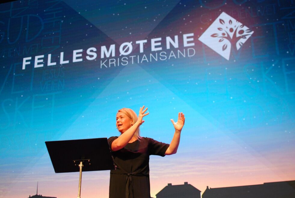 Siri Iversen fra Flekkerøy Misjonskirke var en av hovedtalerne på årets fellesmøter i Kristiansand.
 Foto: Inger Anna Drangsholt