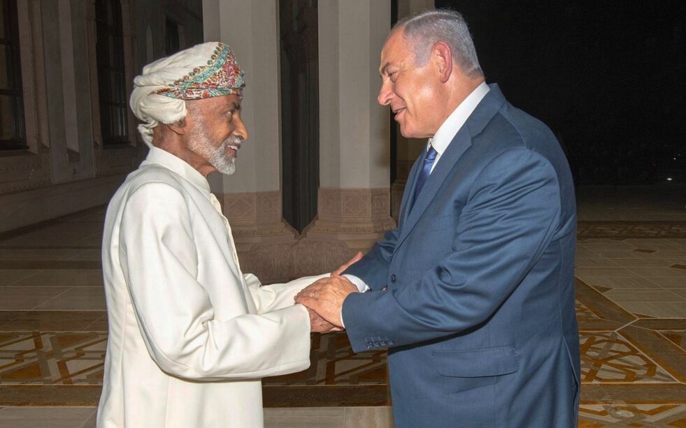 I 2018 var statsminister Benjamin Netanyahu på besøk i Oman der han hadde samtaler med Sultan Qaboos.
 Foto: NTB Scanpix