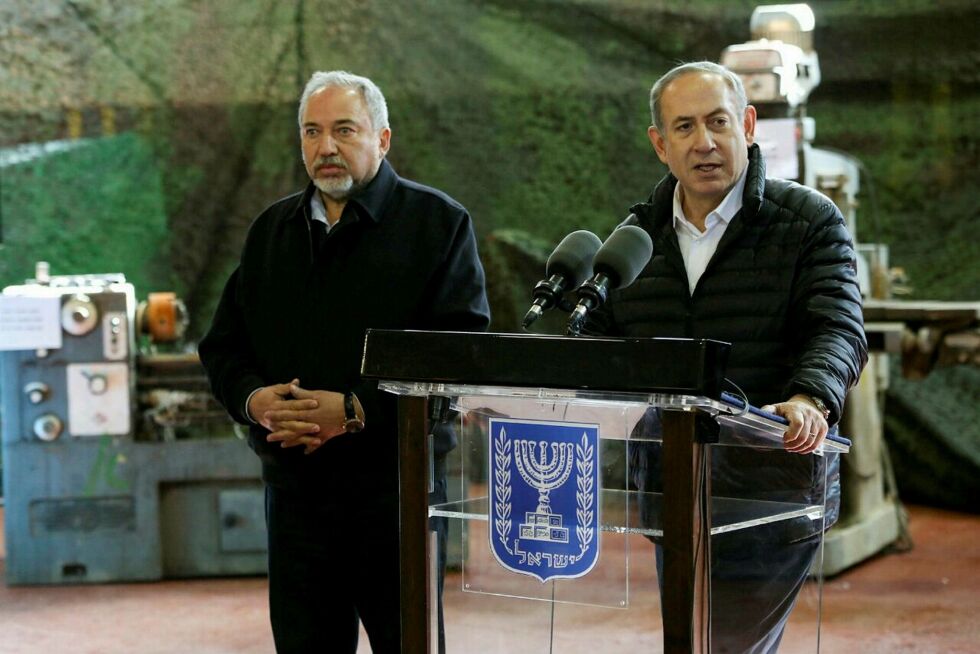Israels statsminister Benjamin Netanyahu og forsvarsminister Avigdor Liberman.
 Foto: Hillel Maeir/TPS
