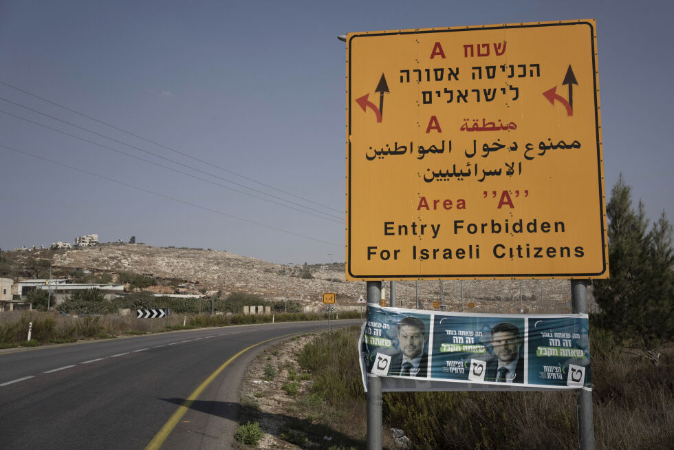 Område A i Oslo-avtalen er styrt av de palestinske selvstyremyndighetene. Der har ingen israeler lov til å oppholde seg.
 Foto: Maya Alleruzzo/AP/NTB