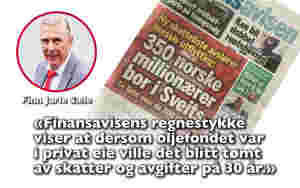 Om du eide hele Oljefondet, ville regjeringen ta alt i skatt på 30 år