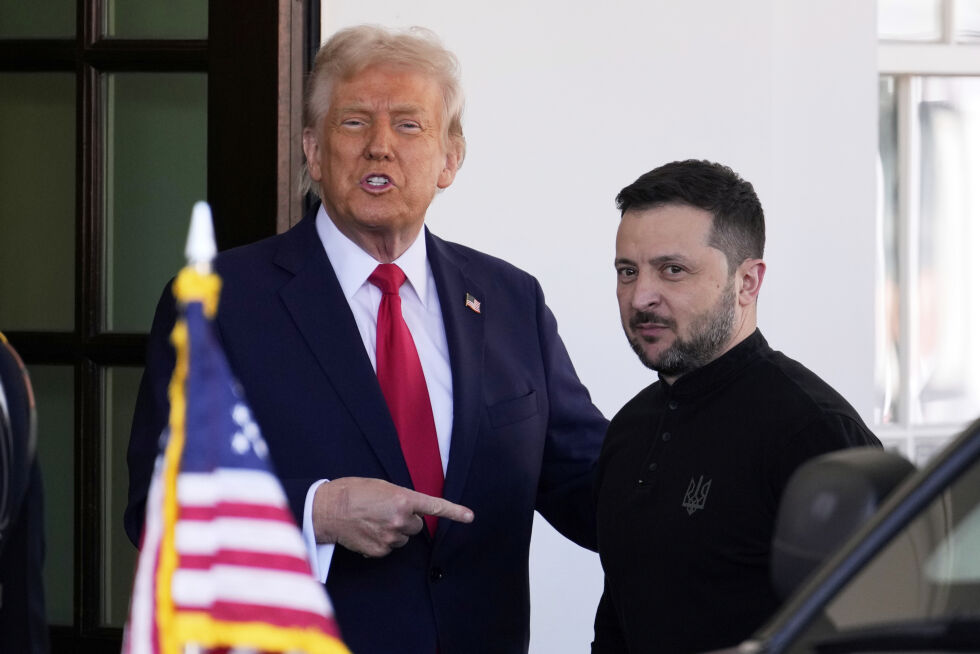 President Donald Trump tok imot Ukrainas president Volodymyr Zelensky i Det hvite hus på fredag.
 Foto: NTB / AP / Ben Curtis