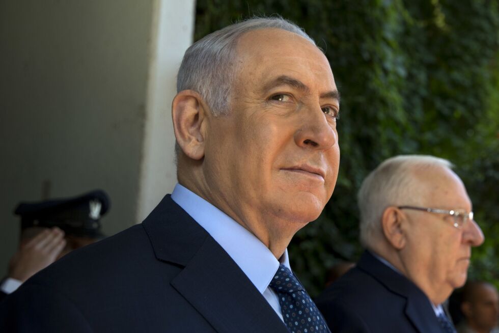Både Benjamin Netanyahu (t.v.) og Reuven Rivlin (t.h) fordømmer nynazistenes markering i USA. Arkivfoto: AP Photo/NTB scanpix