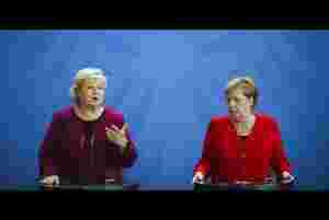 Merkel og Solberg ber Tyrkia stanse kampene i Syria