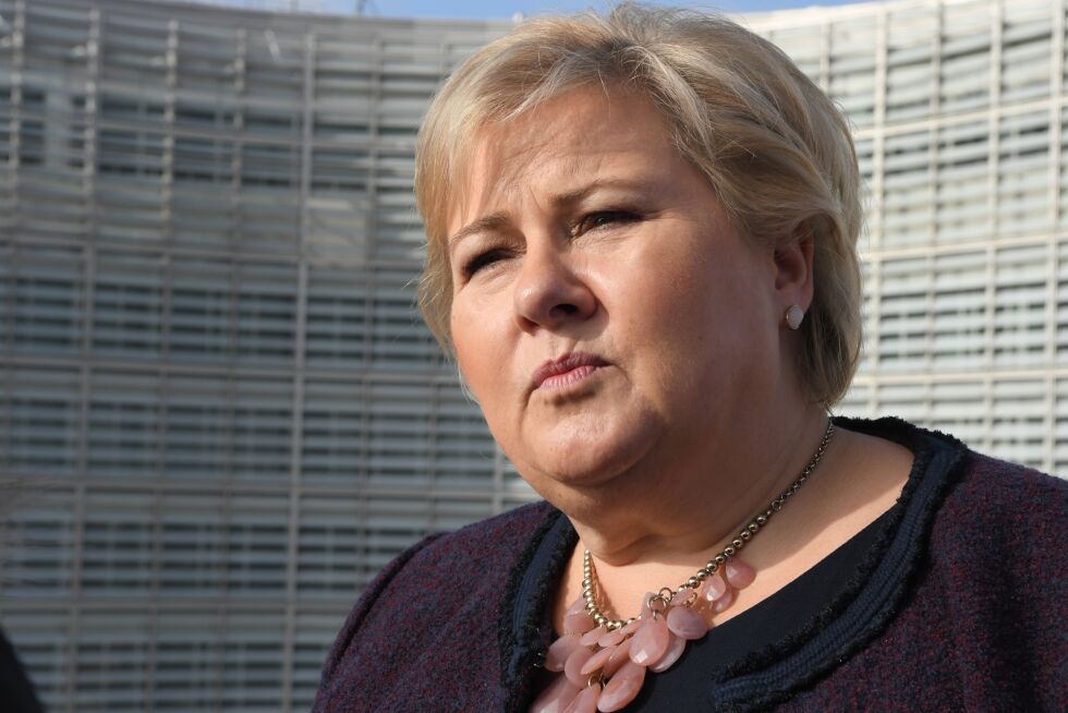 Statsminister Erna Solberg er klar for å forhandle om abortloven med KrF. Det varsler hun fra Brussel, hvor hun torsdag deltar under Asia-Europa-toppmøtet. Foto: Johan Falnes / NTB scanpix