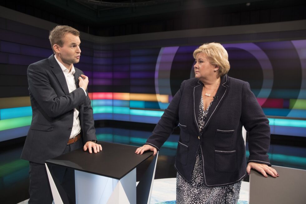 Samarbeid: Kjell Ingolf Ropstad (KrF) og stats-minister Erna Solberg bør få til en vinn/vinn situasjon i regjeringsplattformen.
 Foto: NTB scanpix