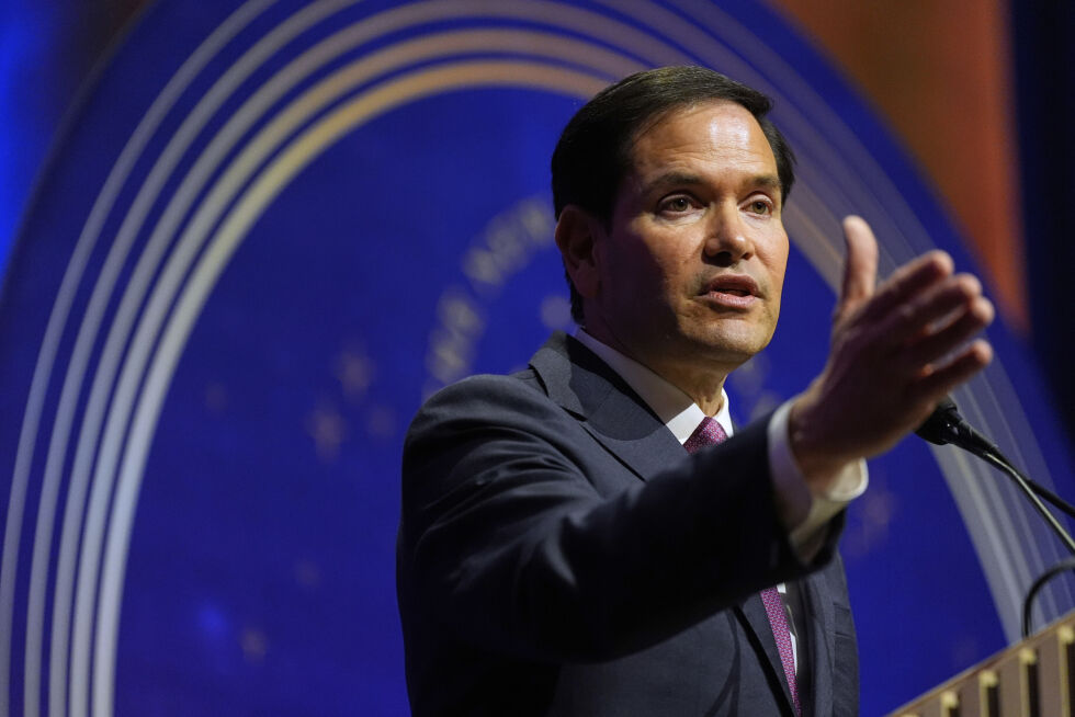 USAs utenriksminister Marco Rubio hevder at sanksjonene Norge og andre land har innført mot to israelske statsråder, vil virke mot sin hensikt og ber om at de oppheves.
 Foto: AP / NTB