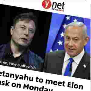 Netanyahu møter Elon Musk mandag