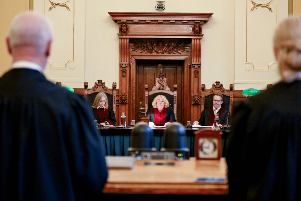 DOMSAVSIGELSE: Høyesterettsjustitiarius Toril Marie Øie før domsavsigelsen i Acer-saken i Høyesteretten i Oslo.
 Foto: Martin Solhaug Standal / NTB