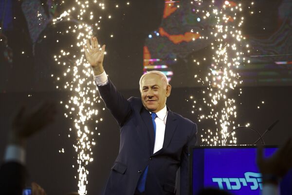 Netanyahu ligger an til seier