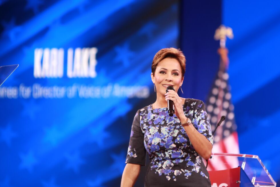 Kari Lake er en viktig stemme i amerikansk konservativ politikk. Nå skal hun også lede Real Americas Voice.
 Foto: Trine Overå Hansen