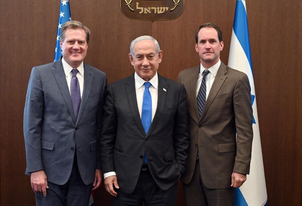 Statsminister Benjamin Netanyahu tok imot en delegasjon fra den amerikanske kongressen torsdag 4. mai.
 Foto: Haim Zach (GPO)