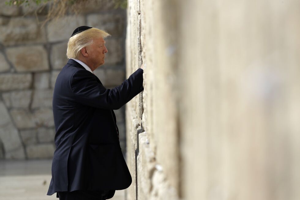 USAs president Donald Trump besøkte Vestmuren i Jerusalem under sitt Israel-opphold denne uken.
 Foto: NTB Scanpix