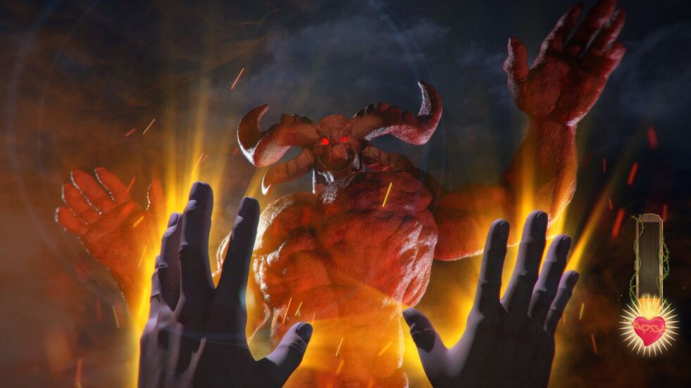 BEKJEMP DJEVELEN: Spillet lover en «realistisk kamp mot Satan».
 Foto: SimulaM/Playway S.A.