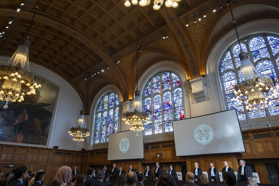 Den internasjonale domstolen (International Court of Justice) i Haag, 1. mai 2024.
 Foto: NTB/AP/Peter Dejong