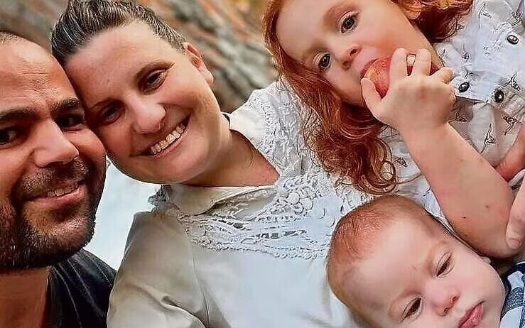 Hele familien Bibas ble kidnappet til Gaza 7. oktober 2023.
 Foto: Privat