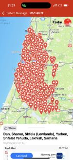 Alarmer over hele Israel