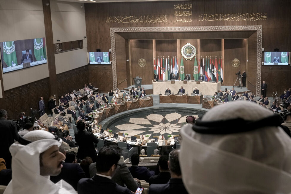 De arabiske statenes utenriksministre samlet i Den arabiske liga i mars. Mandag var Ligaen samlet for å diskutere Palestina-spørsmålet.
 Foto: AP Photo/Amr Nabil/NTB.