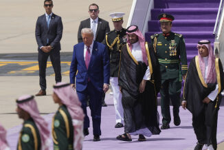 Trump på plass i Saudi-Arabia