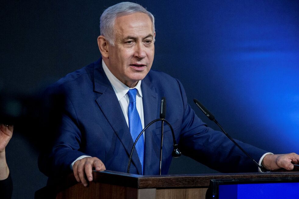 Israels statsminister Benjamin Netanyahu kommer med en uttalelse.
 Foto: Kobi Richter/TPS