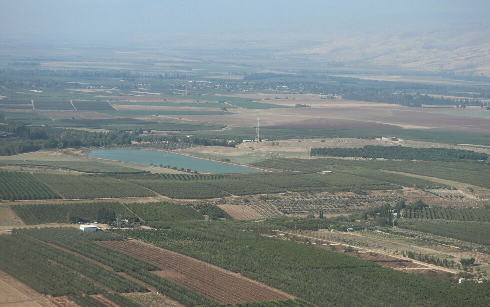 Jordandalen, sør for Galileasjøen er et fruktbart jordbruksland. Illustrasjonsbilde.
 Foto: Yona Schnitzer/TPS