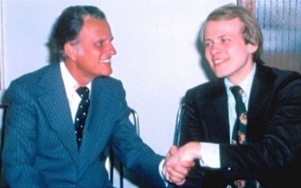 Billy Graham og Jan-Aage Torp i 1978.
 Foto: Jan-Aage Torp