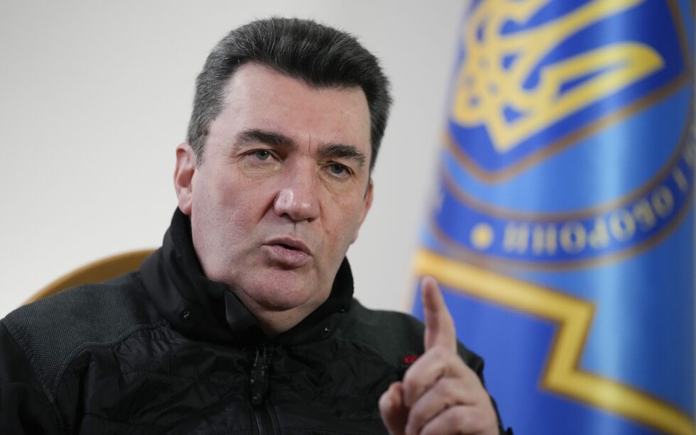 Oleksij Danilov i Ukrainas sikkerhetsråd.
 Foto: Efrem Lukatskyj / AP / NTB