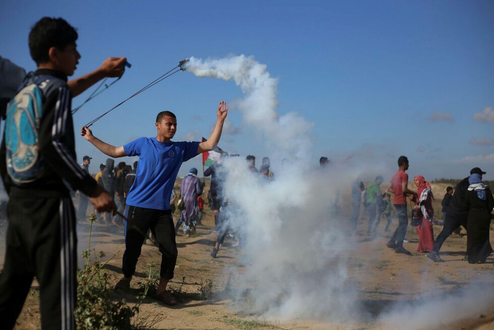 Voldelige protester på grensen mellom Gaza og Israel.
 Foto: TPS
