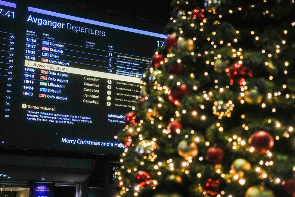 Bane Nor melder om trøbbel i togtrafikken på grunn av en feil på sporet mellom Oslo lufthavn Gardermoen og Lillestrøm.
 Foto: Javad Parsa / NTB