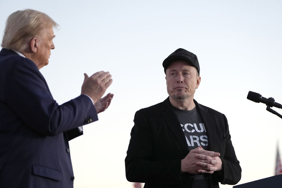 President Donald Trump og Elon Musk under et valgkampmøte i oktober i Pennsylvania.
 Foto: NTB / AP Photo / Alex Brandon