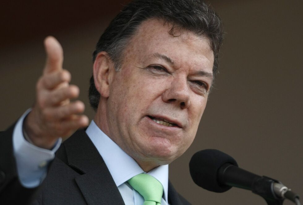 Colombias president Juan Manuel Santos.
 Foto: NTB / Scanpix