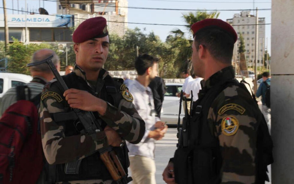 Palestinske politistyrker i Ramallah. Illustrasjonsbilde.
 Foto: Ehud Amiton/TPS