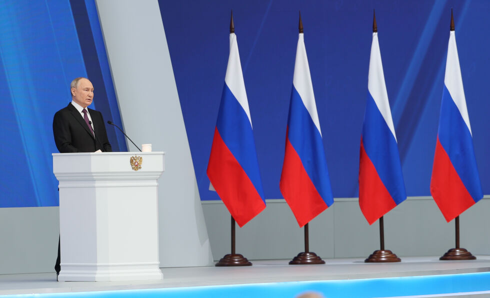 For 19. gang holdt Russlands president Vladimir Putin den årlige talen om rikets tilstand.
 Foto: Kreml / AP / NTB