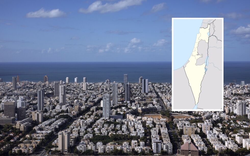 Ordføreren i Tel Avid har godkjent et kart over Israel til bruk i skolene som ikke inkluderer Judea og Samaria, stikk i strid med råd fra Utdanningsdepartementet.
 Foto: Oded Balilty/Ap/NTB/NordNordWest and Sean Hoyland/Wikimedia Commons