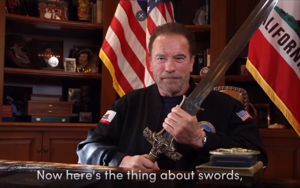 I en video publisert av Arnold Schwarzenegger sammenligner den tidligere republikanske guvenøren i California aktivistene som stormet den amerikanske Kongressen med nazistene som angrep jødene under Krystallnatten i 1938.
 Foto: Frank Fastner / NTB