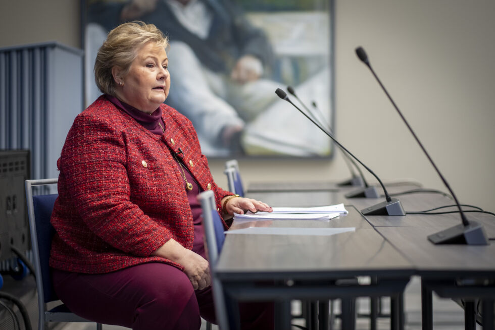 Høyre-leder Erna Solberg før talen til sentralstyre mandag, 11. november 2024





 Foto: Heiko Junge / NTB