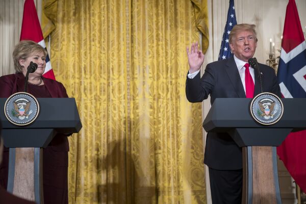 Trump og Solberg avviser utsagn om mulig krig